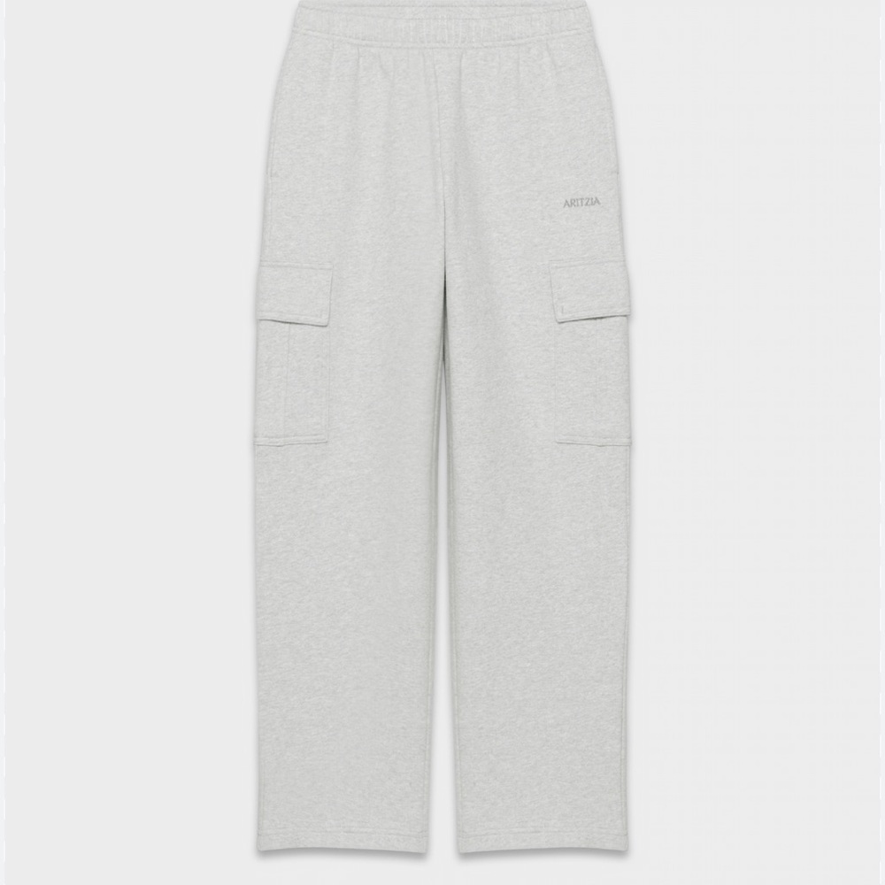 Aritzia Heather Cloud White Cargo Pants